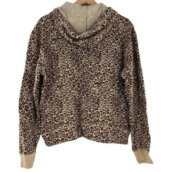 Socialite Fleece Lined Hoodie Sweatshirt Sz XL/Extra Large in Leopard Print NWT - Picture 4 of 7